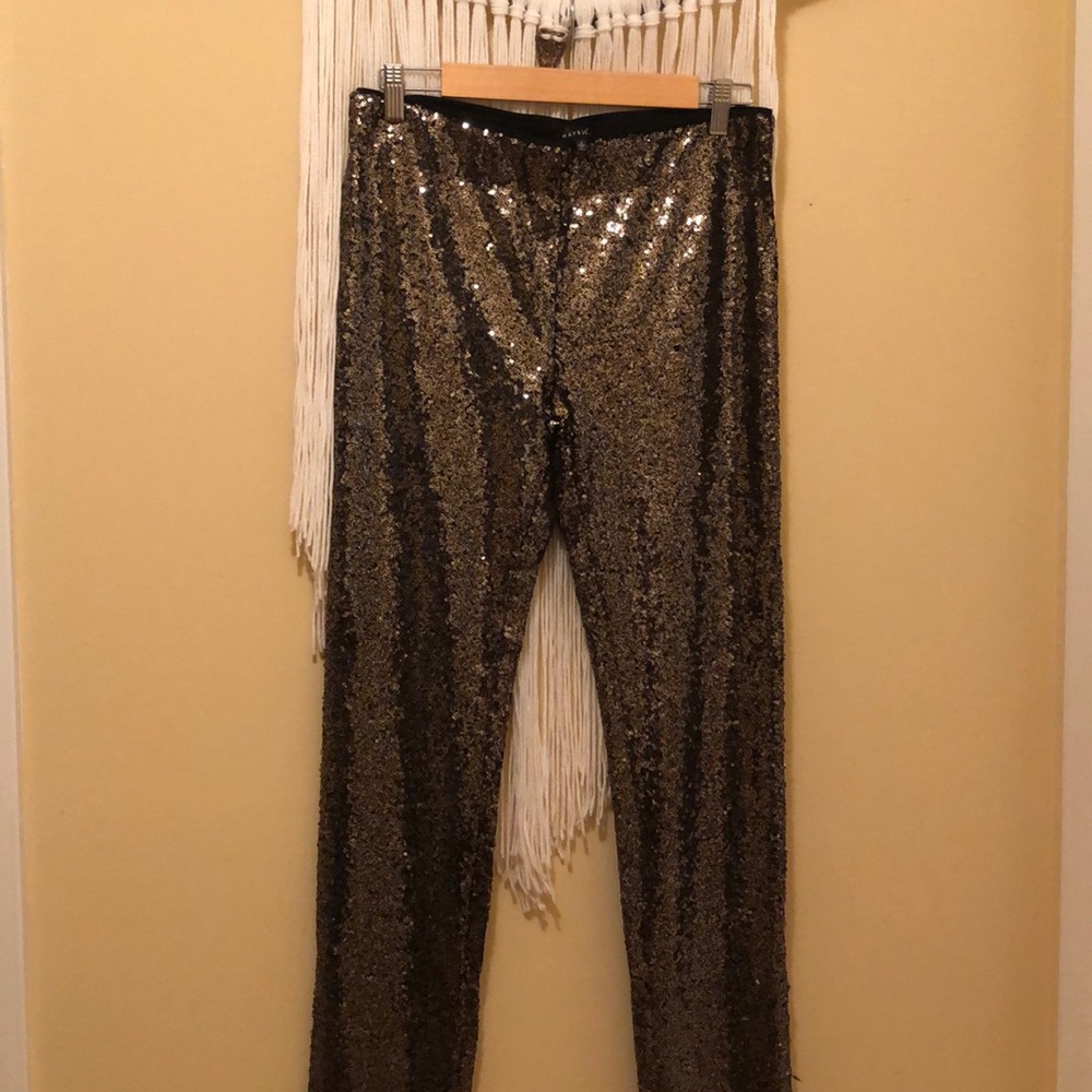 Gold sequin leggings